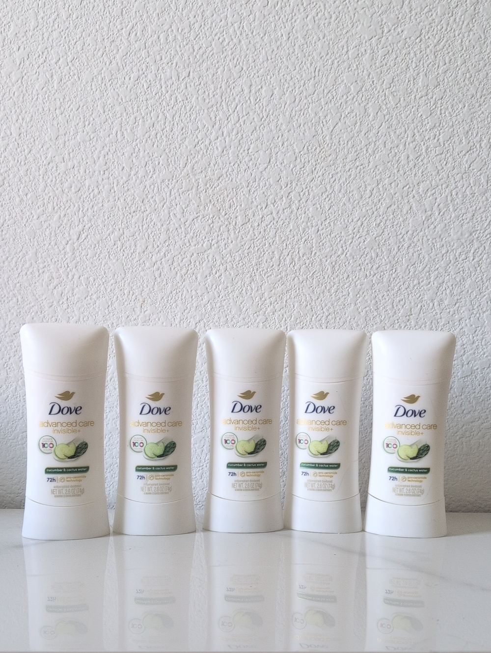 Dove Advanced Care Invisible+ Cucumber🥒🌵Cactus Water Antiperspirant Deo - 5 Ct